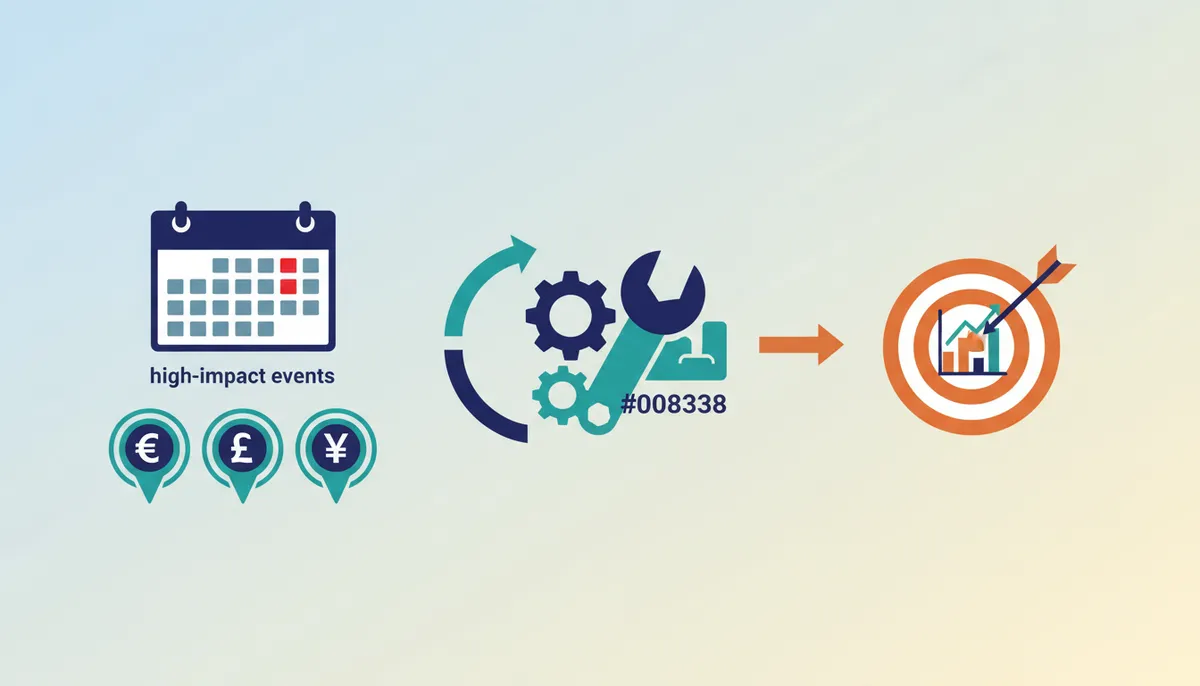 Conceptual illustration for Executing a High-Impact News Strategy Using Calendar Filters