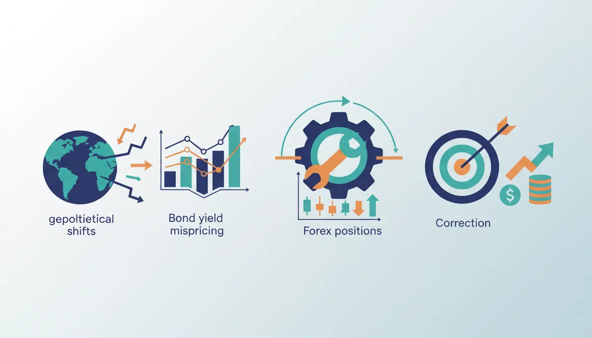 Conceptual illustration for Adjusting Forex Positions and Bond Yields Amid Geopolitical Stabilization
