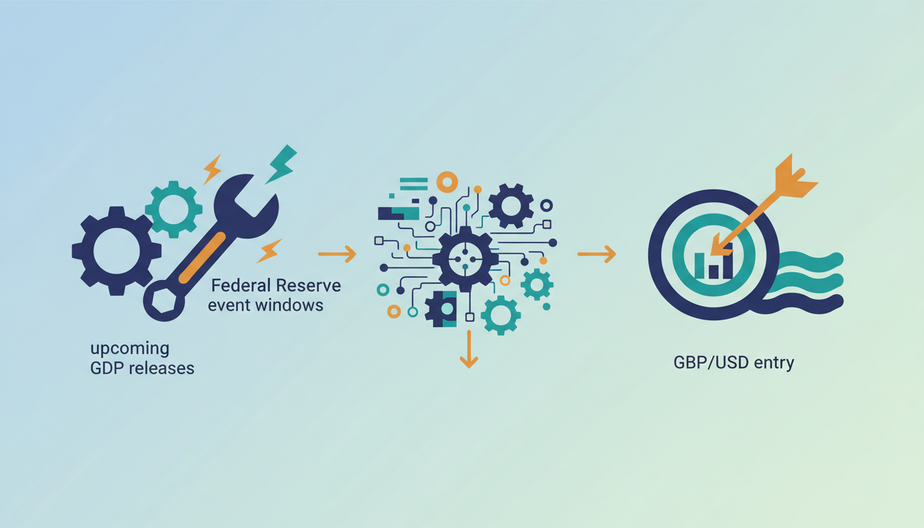 Conceptual illustration for Strategic Trading Approaches for Upcoming GDP and Fed Events