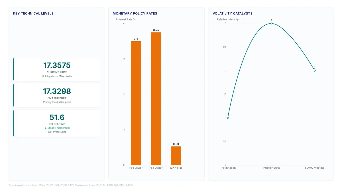 Conceptual illustration for Technical Frameworks for Analyzing USD/MXN Chart Structures