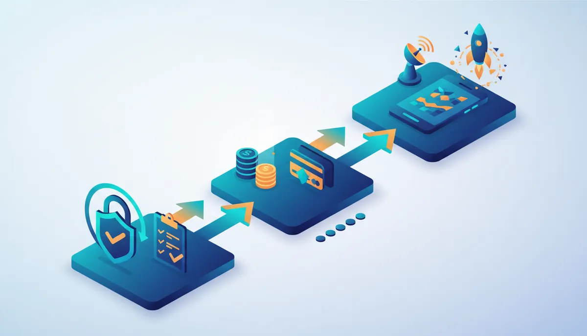 Conceptual illustration for Operational Guide to Account Setup and Cryptocurrency Use Trading