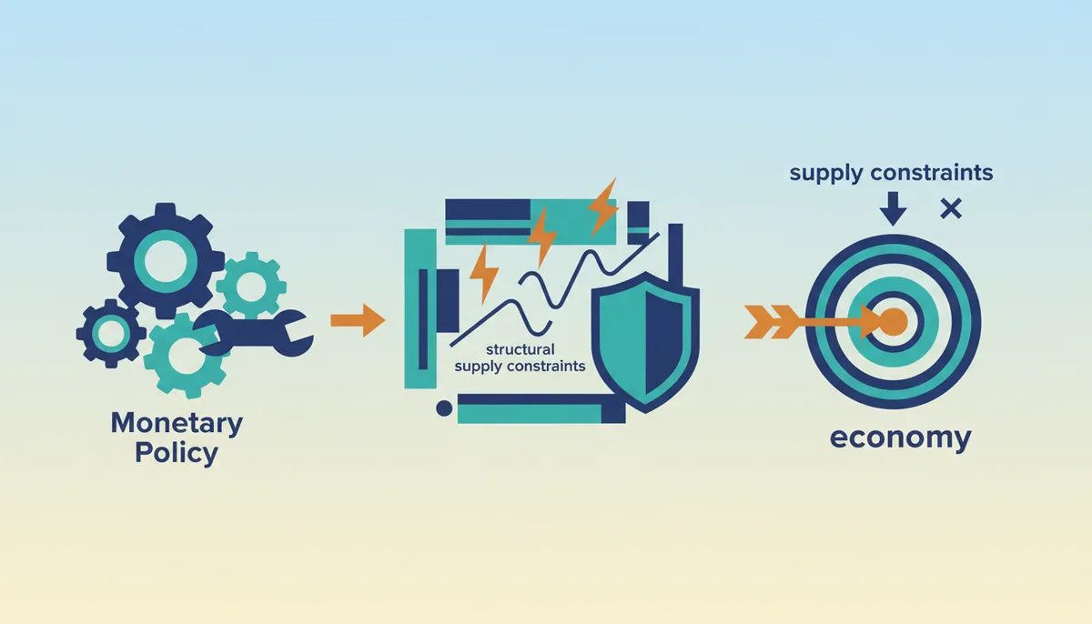 Conceptual illustration for The Necessity of Restrictive Monetary Policy Amidst Structural Supply Constraints