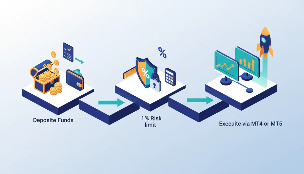 Conceptual illustration for Executing Bitcoin CFD Trades with Risk Management Tools