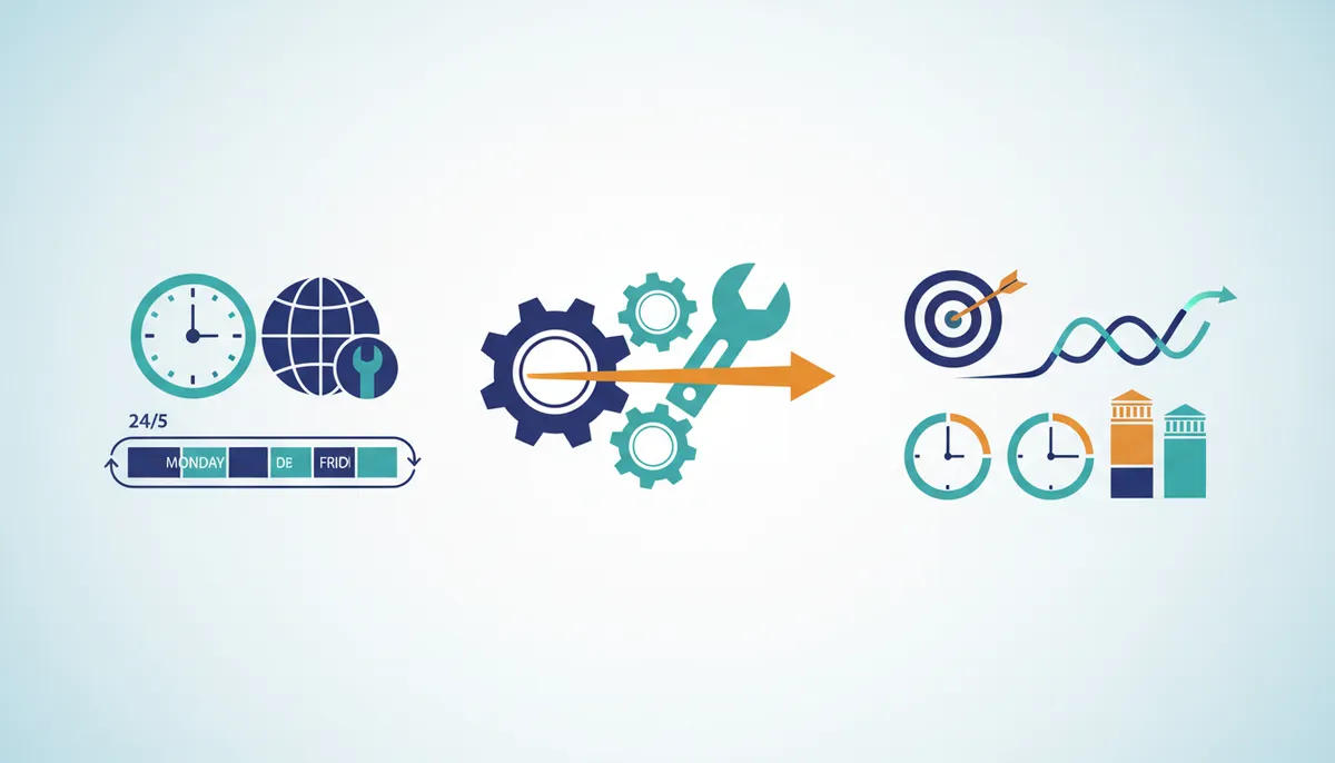 Conceptual illustration for Operational Hours and Funding Methods for Global Market Access