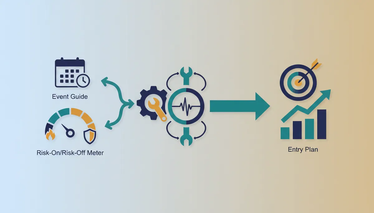 Conceptual illustration for Executing NFP Breakout Trades Using the Event Guide and Risk Tools